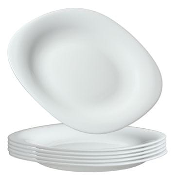 KADAX Komplet 6 belih desertnih krožnikov 21,5 cm za torte