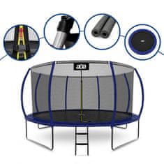Aga SPORT EXCLUSIVE Trampolin 430 cm Temno modra + zaščitna mreža + lestev