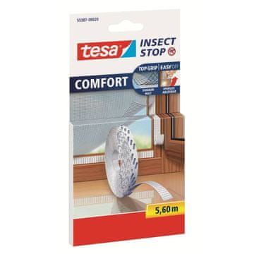 Tesa Samolepilni velcro, 5,6 m x 0,9 mm, bel