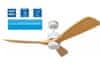 LED stropni ventilator 18W 3CCT 1440lm IP20 bela+les