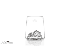 Alaskan Maker Shot KOZARCA za žgano pijačo s topografijo Mt. Blanc in Everest AMTOPO-S-BE
