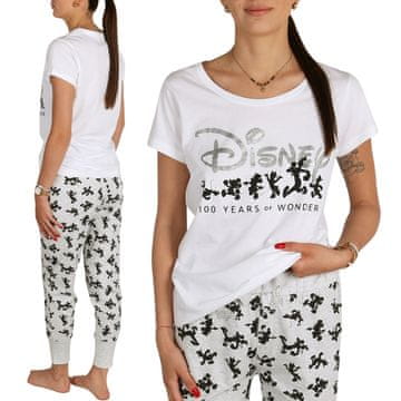 Disney DISNEY Mickey Mouse Ženske bombažne pižame, dvodelne pižame s kratkimi rokavi, dolgimi hlačami OEKO-TEX