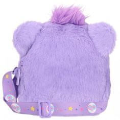 STARPAK Care Bears Plišasta torbica z zadrgo za deklice, majhna torbica s trakom, vijolična 15x15x4cm