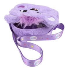 STARPAK Care Bears Plišasta torbica z zadrgo za deklice, majhna torbica s trakom, vijolična 15x15x4cm