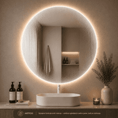 S6 Steklarstvo Šest LED ogledalo S616A, fi 90cm, ambientalna osvetlitev