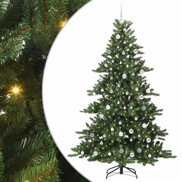 Vidaxl Umetno Zložljivo Božično Drevo Zelena 210 cm PVC in jeklo