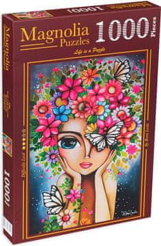 MAGNOLIA Puzzle Dekle s cvetjem 1000 kosov