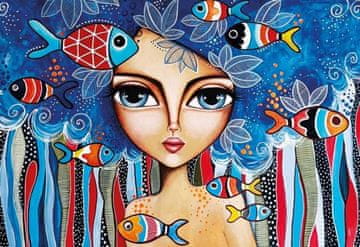 MAGNOLIA Puzzle Dekle z ribo 1000 kosov