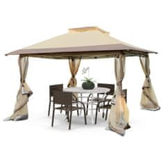 Northix Pop-up paviljon z mrežo proti komarjem, UV 50+, 3,6 x 3,6 m, kaki