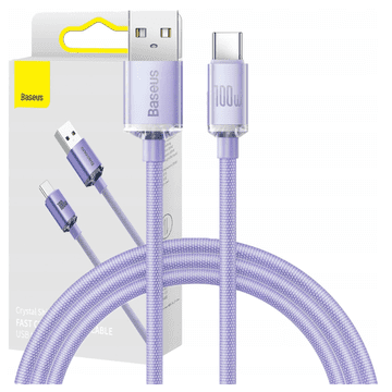 BASEUS BASEUS USB-C NA USB KABEL 100 W ZA TELEFONE IN PRENOSNIKE 2 M HITRO POLNJENJE