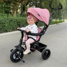 HyperMotion Otroški tricikel z vrtljivim sedežem in tremi kolesi - nosilnost 20 kg, ročaj 95–101 cm nastavljiv, brez zračnic, od 1 do 4 let