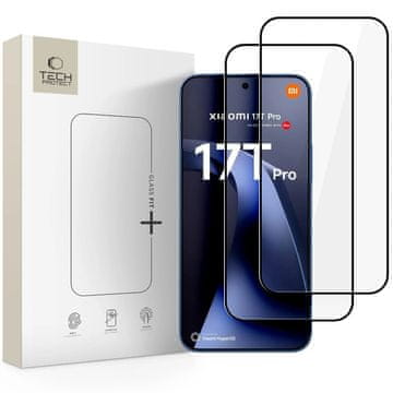 Tech-protect Glass Fit 2x zaščitno steklo za Xiaomi 17T Pro, črno
