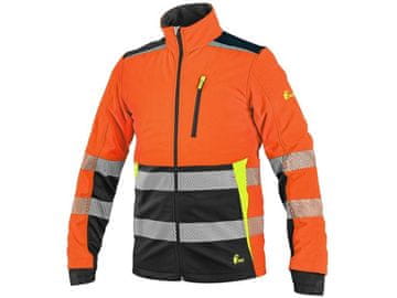 CXS Jakna CXS BENSON, visoko vidna, softshell, oranžno-črna