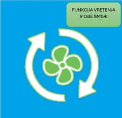 Optonica LED stropni ventilator 18W 3CCT 1440lm IP20 črna+les