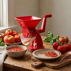 Ročni strojček za pasiranje paradižnika-pasirka Master A/68 / rdeč / pvc, inox