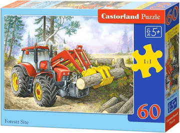 Castorland Gozdni traktor puzzle 60 kosov