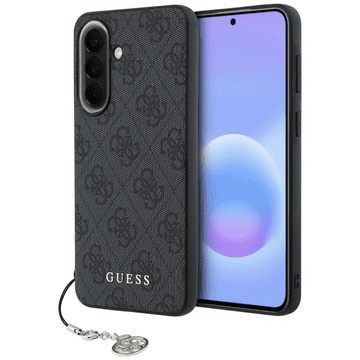 Guess GUHCSA37GF4GGR silikonski ovitek z obeskom za Samsung Galaxy A37 - črn