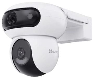EZVIZ IP kamera H90 2K+/ dvojna/ PTZ/ Wi-Fi/ 2 x 4Mpix/ zaščita IP65/ objektiv 2,8 + 6 mm/ H.265/ IR osvetlitev do 30 m/ bela
