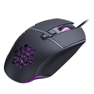 shumee Lumi Legend WM03G-16 žična miška, USB tipa A, optična, 7200 DPI, Juoda
