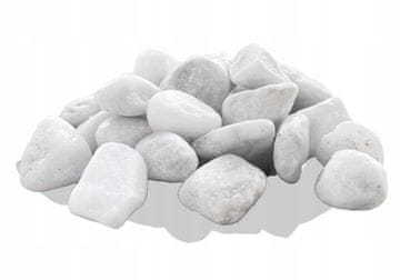 PSB Dekorativni kamenčki, snežno beli, 6-12 cm, 20 kg