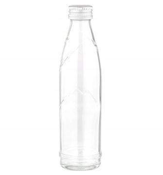 Altom Dekorativna steklenička za sok z navojnim pokrovčkom, prozorna, majhna, 200 ml, 1 kos. Vandenu