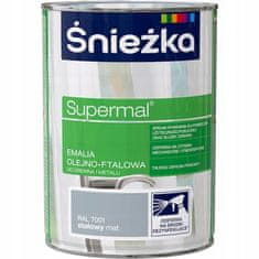 Śnieżka Snežka Supermal oljno-ftalni emajl les kovina jeklo mat 0,8 l