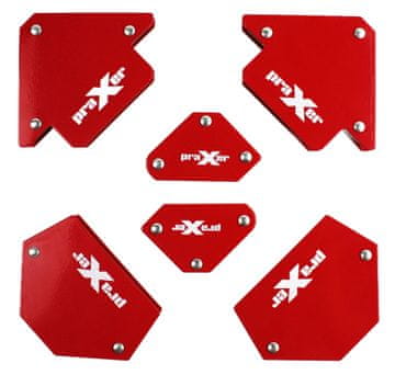 PRAXER Komplet varilnih magnetov 6 kosov, koti 30°-125°, sila 4-11,3 kg PR5017 PRAXER