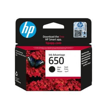 Hewlett Packard Kartuša s črnilom HP 650 (CZ101AE), črna