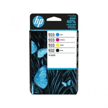 Hewlett Packard HP 932/933 pakiranje s 4 kartušami (6ZC71AE), črna/modra/rumena