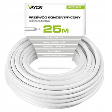 Bodex Koaksialni antenski kabel 25 m RG6 75 Ohm TV SAT LTE UV odporen