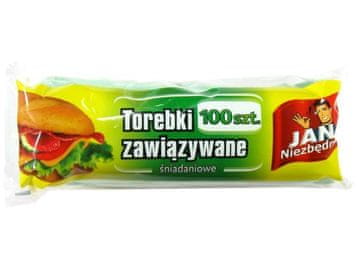 shumee Jan Niezbędny vrečke za zajtrk z ročaji, močne, zavezane, 100 kosov.