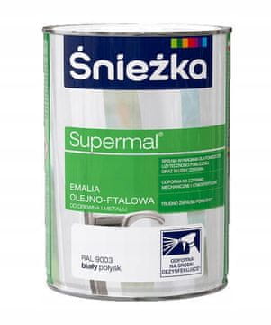 Śnieżka Śnieżka Supermal oljno-ftalni emajl les kovina beli sijaj 0,8L