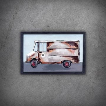shumee 3D kovinska slika LOFT DOSTAVNI AVTO 60x40 cm