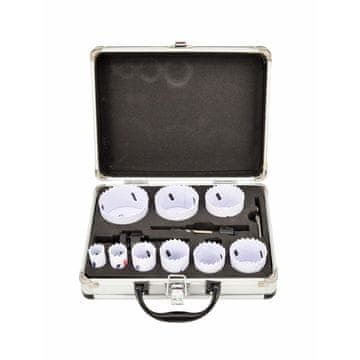awtools Black Line komplet bimetalnih luknjastih žag v kovinskem kovčku 22-64 mm, 8 kosov