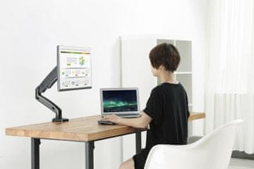 shumee Up Up Premium držalo za monitor z enim zaslonom 17-32'', VESA 75x75, 100x100, mat črna
