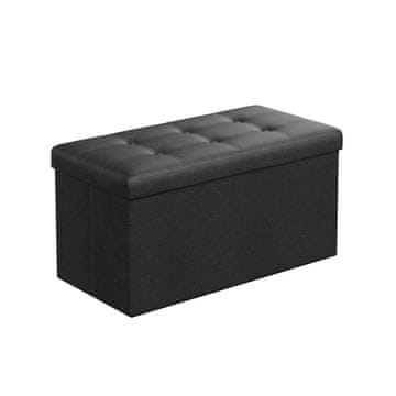 Songmics Shranjevalna klop 76x38x38 cm črna