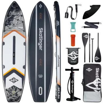 shumee Deska SUP SKATINGER Thor Grey 350x89x15 cm (11'6'') turna
