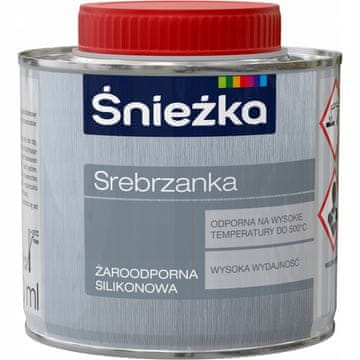 Śnieżka Śnieżka srebrna silikonska barva za kovino, odporna na vročino, 0,2 l