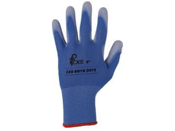 CXS Rokavice CXS BRITA DOTS, namočene v PU in s PVC pikami-07
