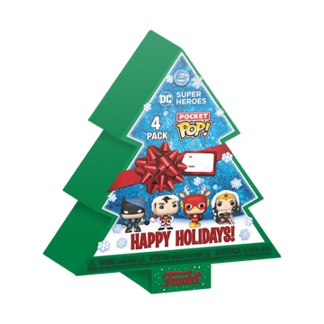 Funko POCKET POP: DC HOLIDAY - TREE HOLIDAY BOX 4-PACK