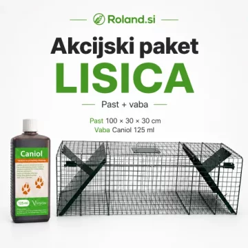 Roland Akcijski komplet LISICA, kletka 100 x 30 x 30 cm + vaba Caniol 125 ml