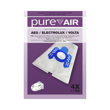 Pure Air Vrečke za sesalnike AEG/ELECTROLUX/VOLTA - 4 vrečke + filter