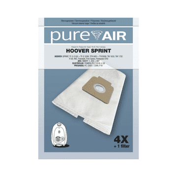 Pure Air Vrečke za sesalnike HOOVER SPRINT - 4 vrečke + filter