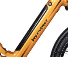 MS ENERGY Mokosha električno kolo, 69,85 cm, 250 W, do 120 km, oranžno