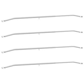 Vidaxl Nosilec tarpa za prikolice 4 szt. srebrna 130-210 cm Aluminij