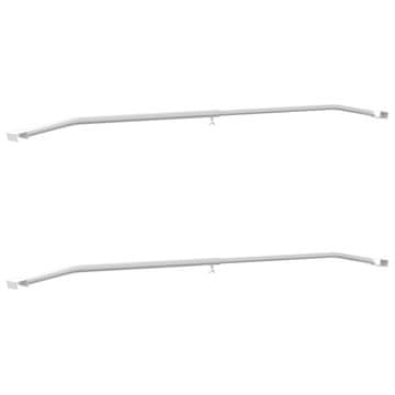 Vidaxl Nosilec tarpa za prikolice 2 szt. srebrna 100-145 cm Aluminij