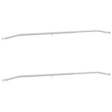 Vidaxl Nosilec tarpa za prikolice 2 szt. srebrna 130-210 cm Aluminij
