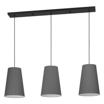 Eglo Viseča svetilka (390136) PETROSA E27, 3X40W črno-siva