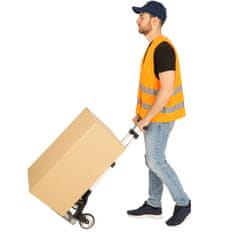 Lahek zložljiv aluminijast skladiščni transportni voziček 70 kg