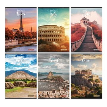 VSE ZA ŠOLO Zvezek a4 mp visoki karo travel 54-listni